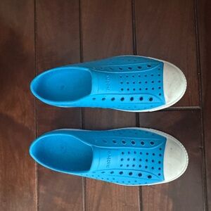 Native Kids Blue Perforated Slip-On Shoes